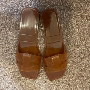Zara brown flat sandals size 39